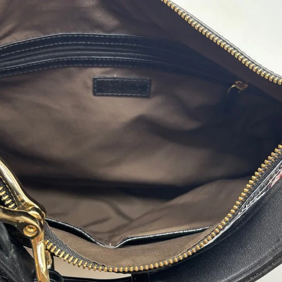 Cole Haan Elegant Black Patent Hobo Leather Women's Bag CH8402 - Picture 7 of 15